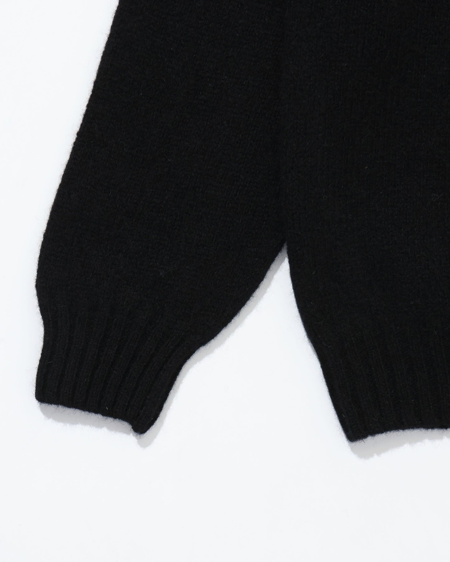 Shetland Crew Neck -BLACK-