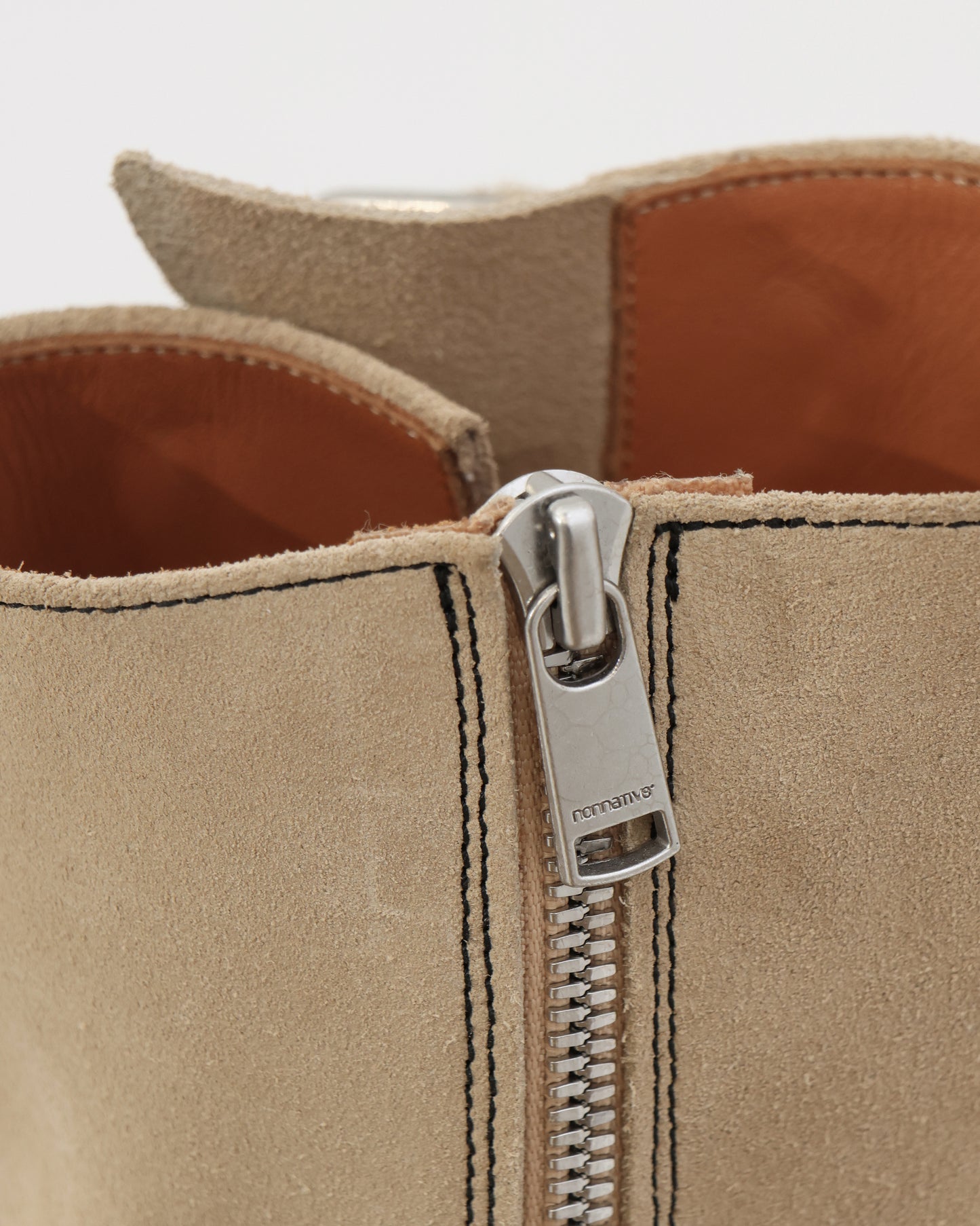 BIKER ZIP UP BOOTS COW LEATHER