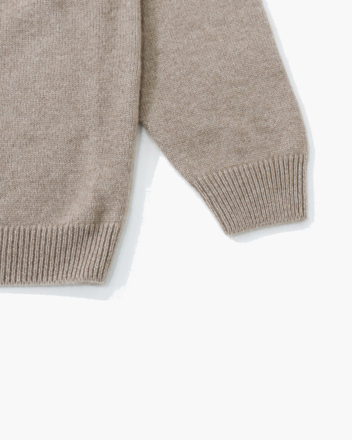 BABY CASHMERE KNIT P/O NATURAL BROWN