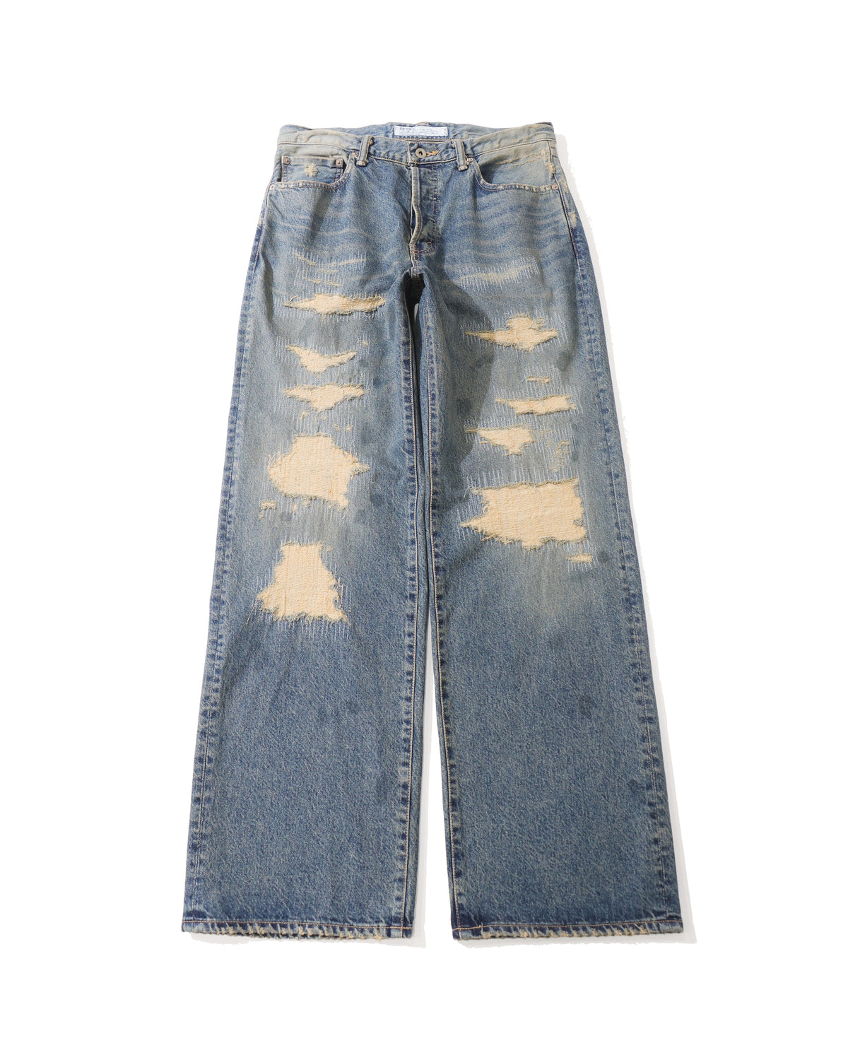 "Straight" Vintage Repair Denim Pants