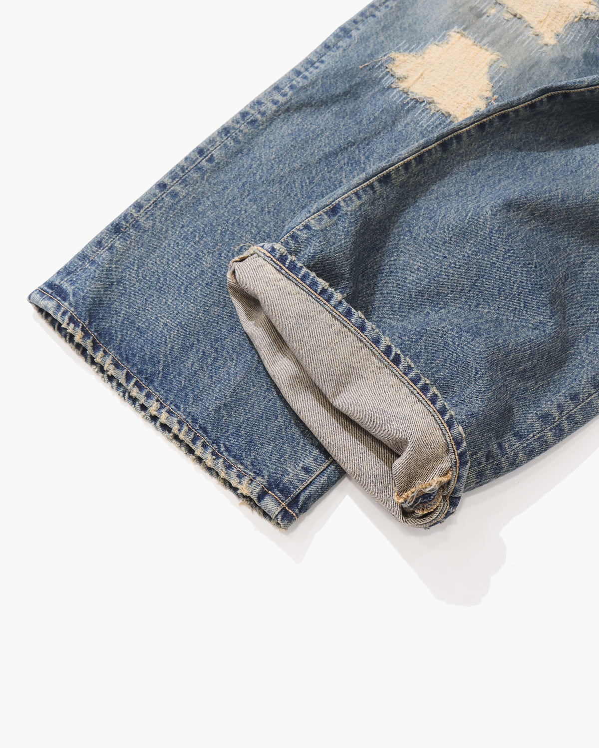 "Straight" Vintage Repair Denim Pants