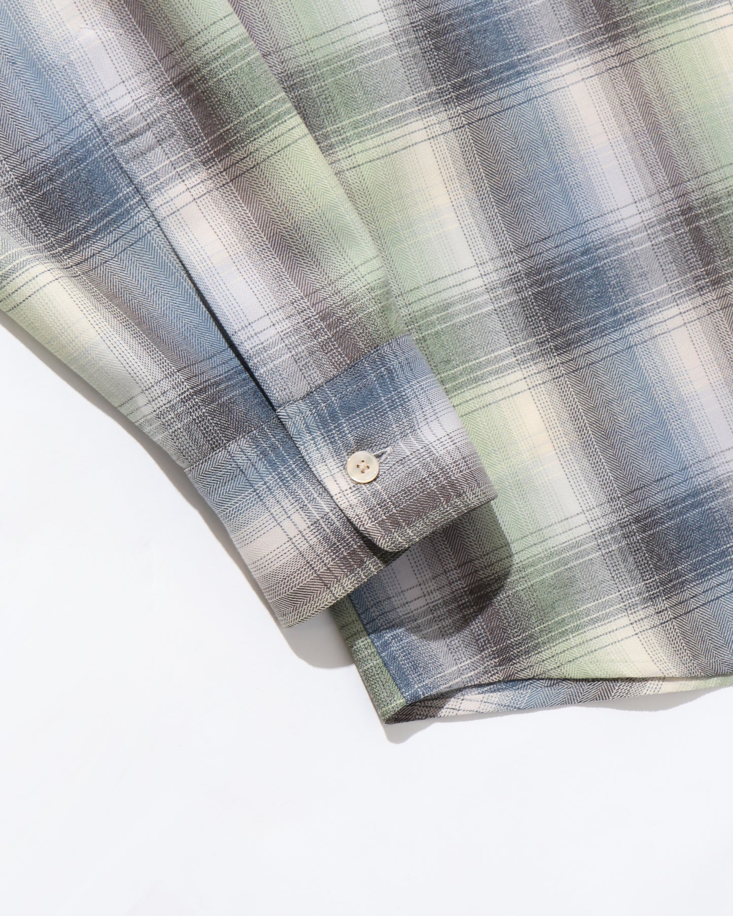 SUPER LIGHT WOOL CHECK SHIRT BLUE GREEN CHECK