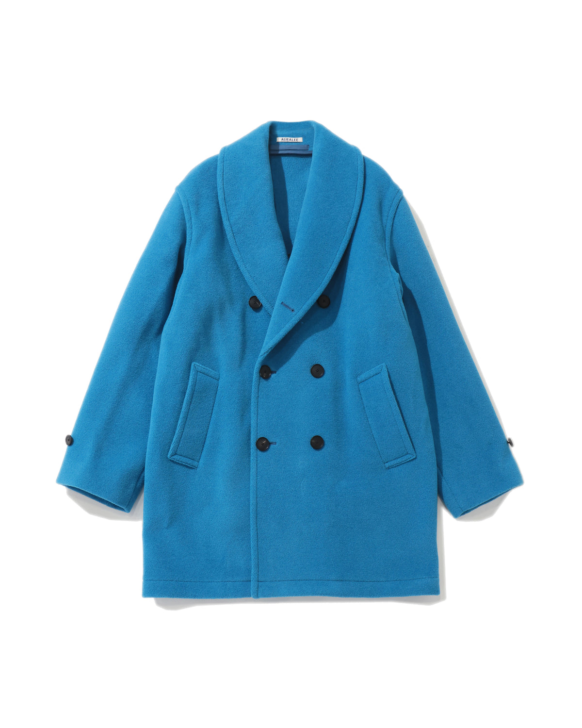WOOL HERRINGBONE SHAWL COLLAR COAT