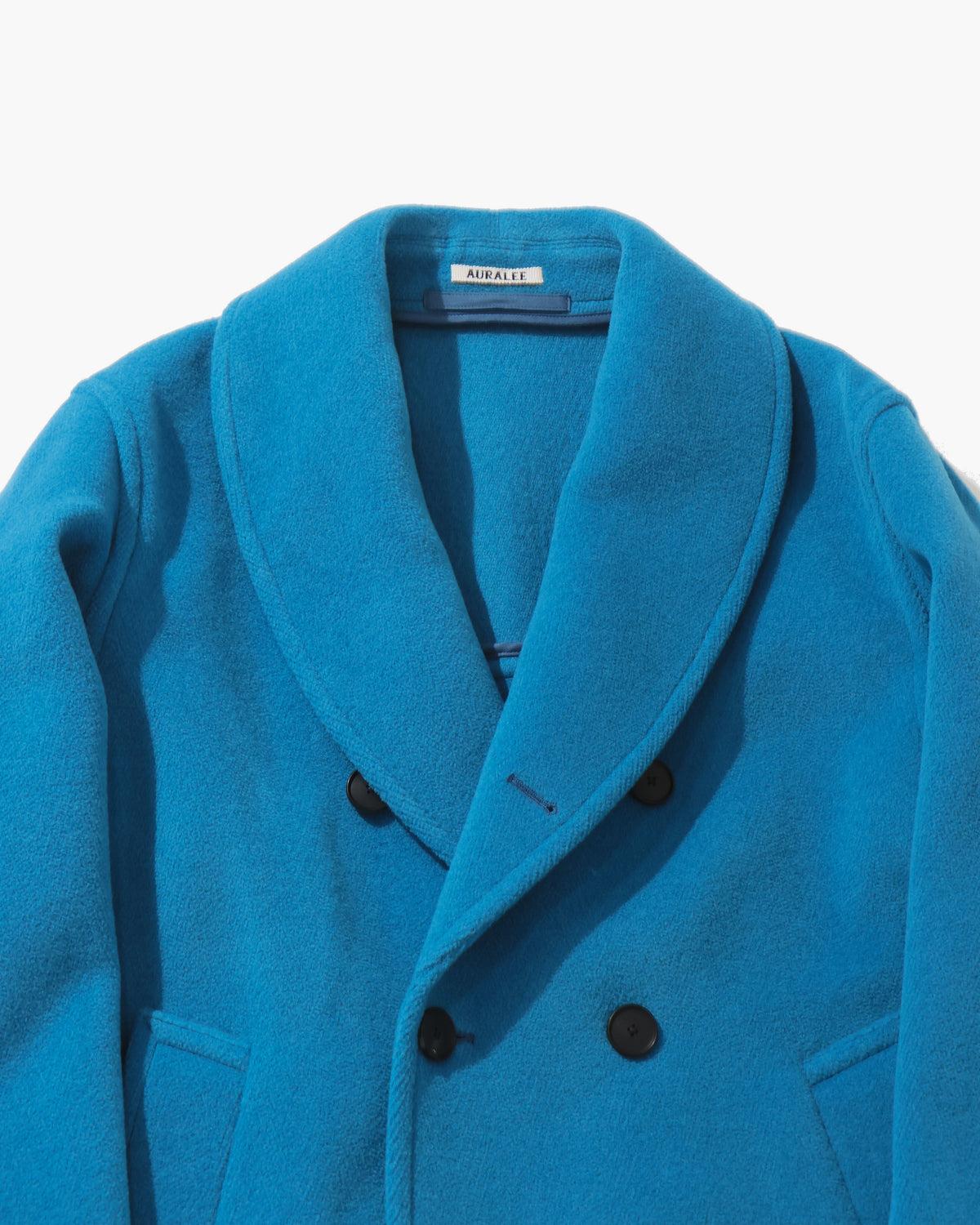 WOOL HERRINGBONE SHAWL COLLAR COAT