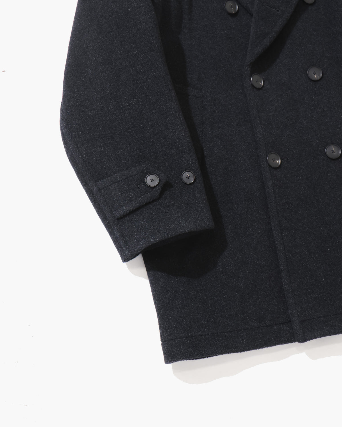 WOOL HERRINGBONE SHAWL COLLAR COAT