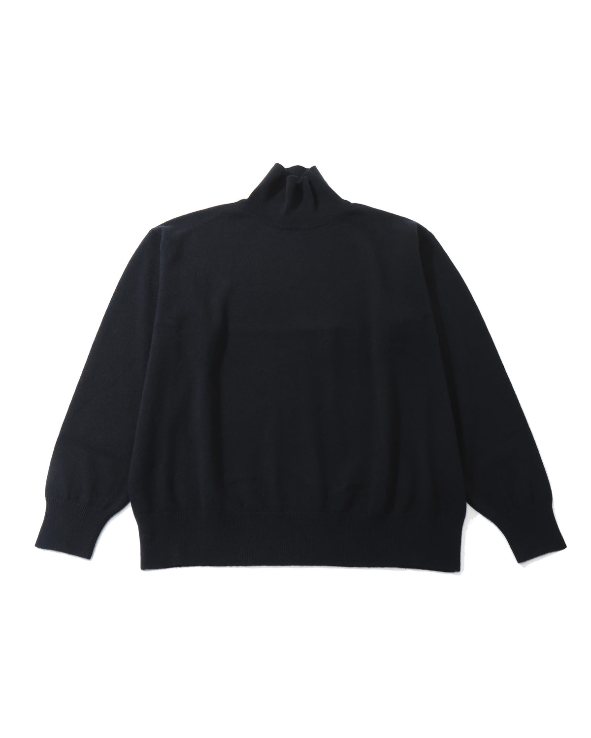 BABY CASHMERE KNIT TURTLE TOP BLACK