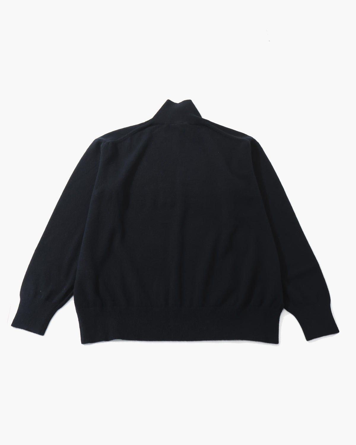 BABY CASHMERE KNIT TURTLE TOP BLACK