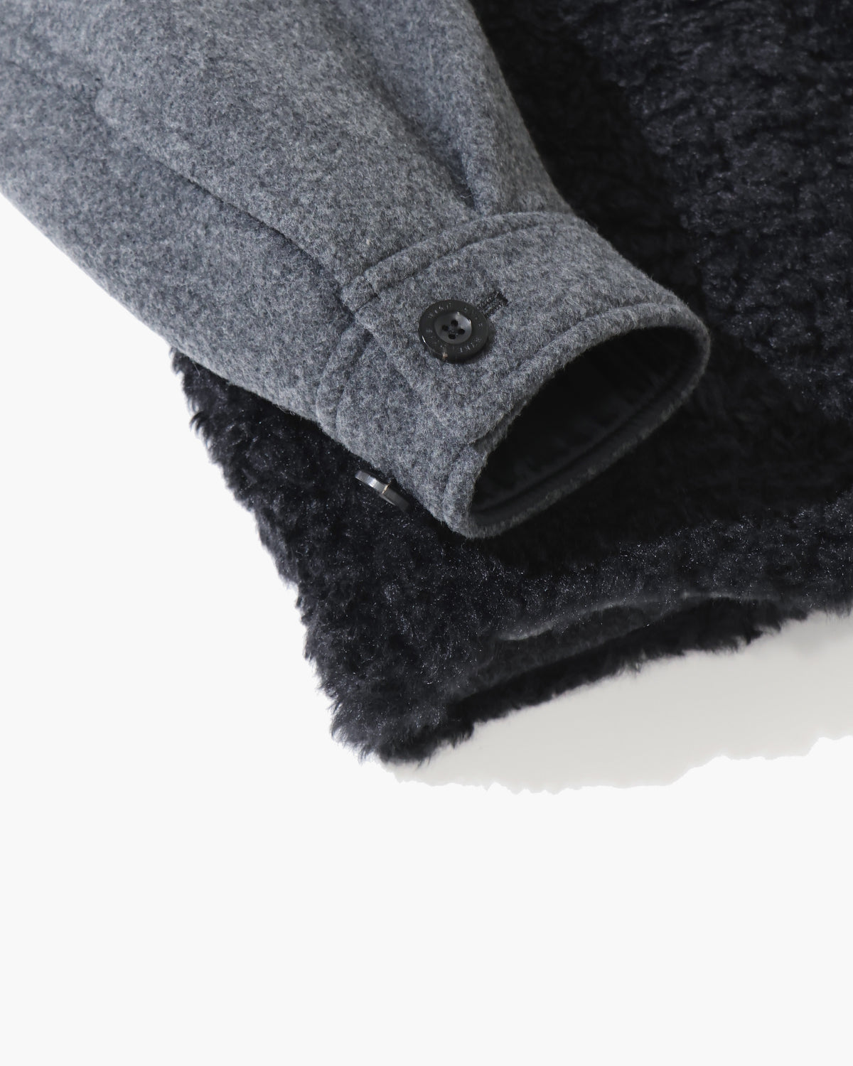 DOUBLE-FACED FAUX SHEARING DUFFEL JACKET