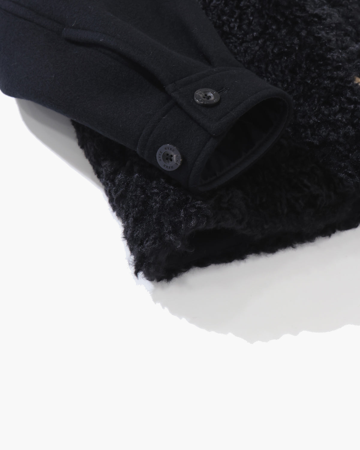 DOUBLE-FACED FAUX SHEARING DUFFEL JACKET