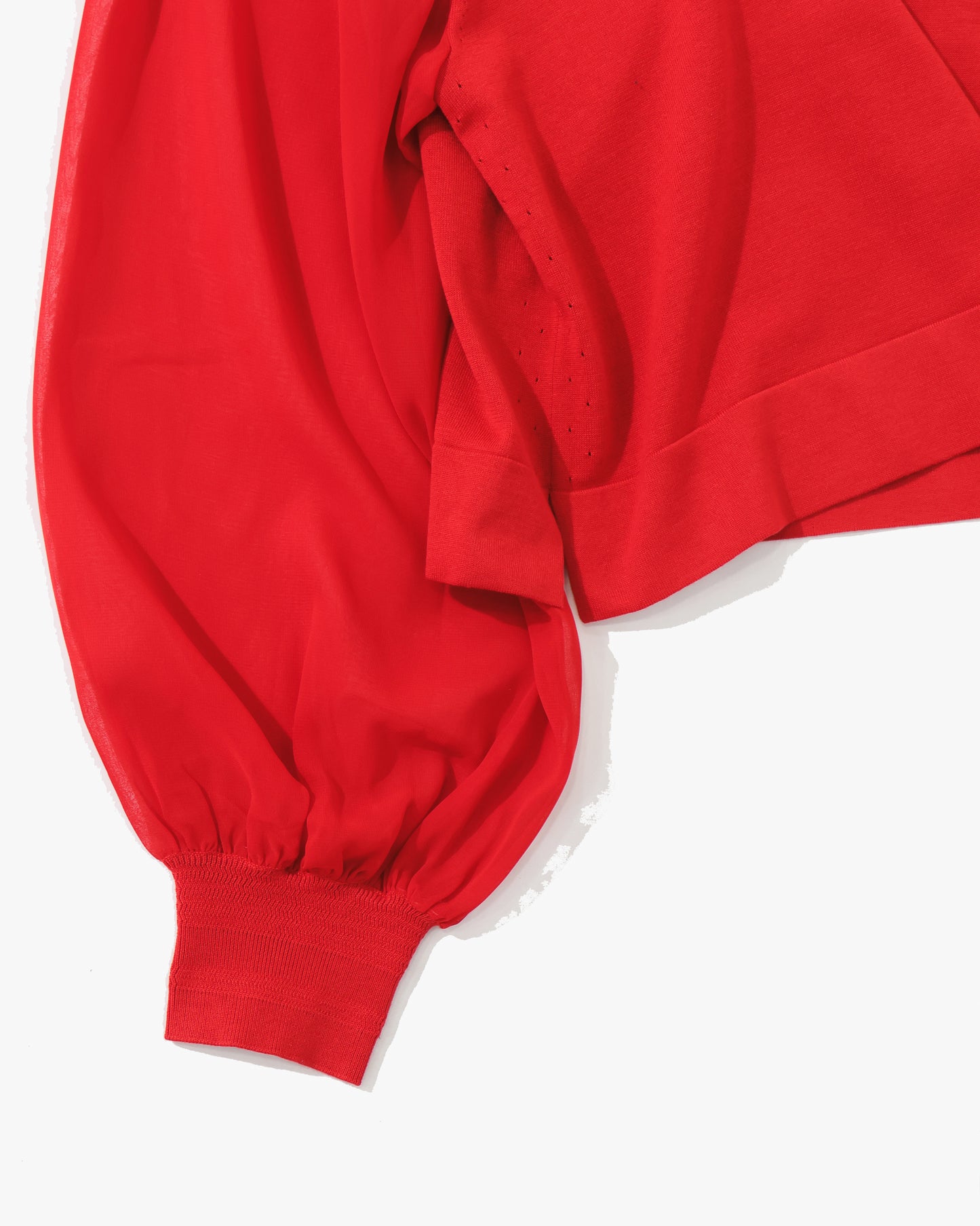 SHEER SLEEVELESS CREW NECK CROPPED KNIT 11417