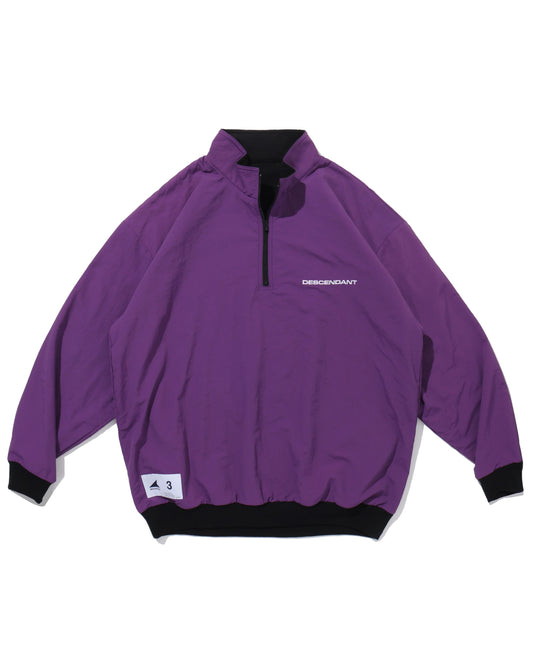 TIDE HALFZIP FLEECE LS SHIRT  PURPLE