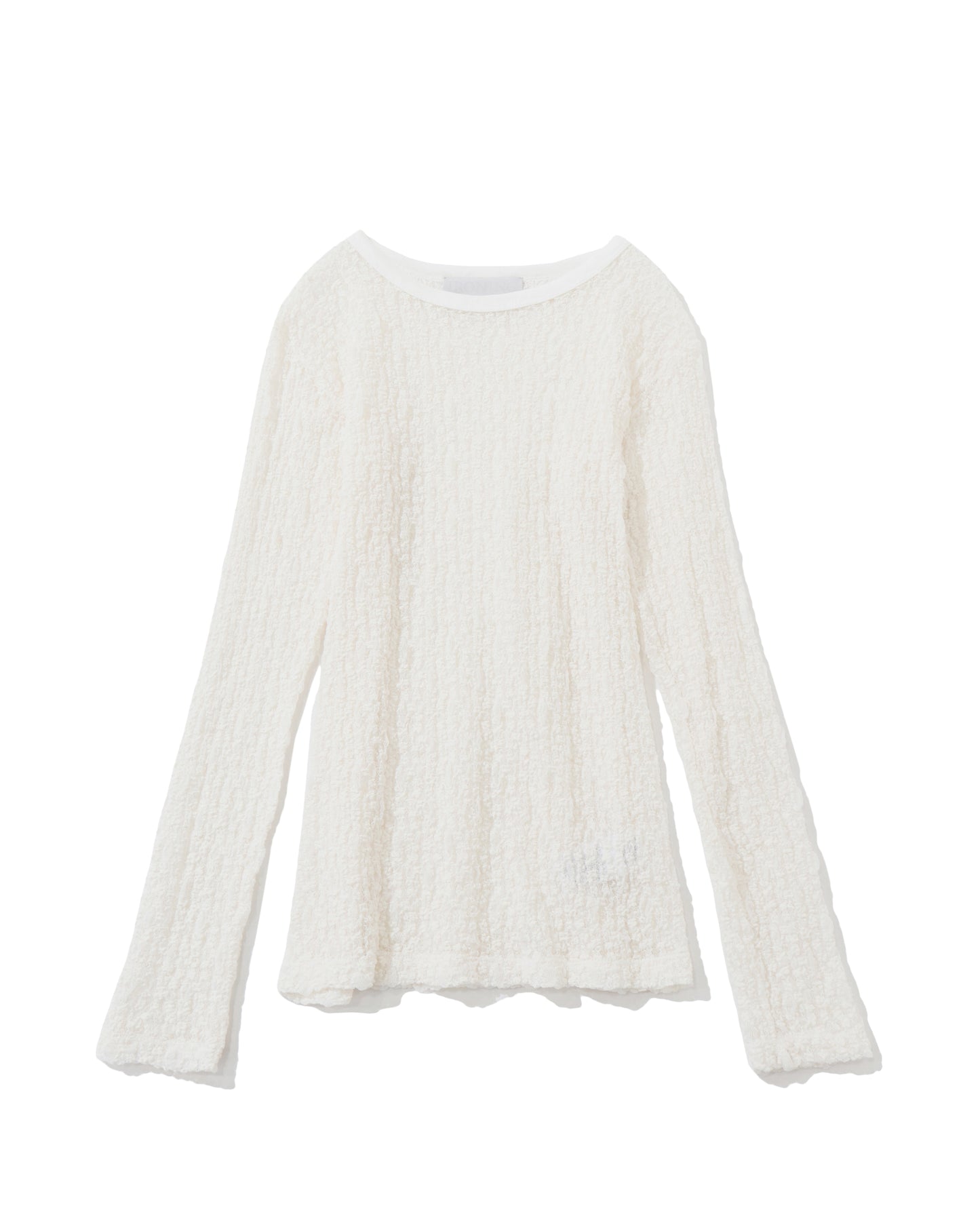 floral shirred lace long slv