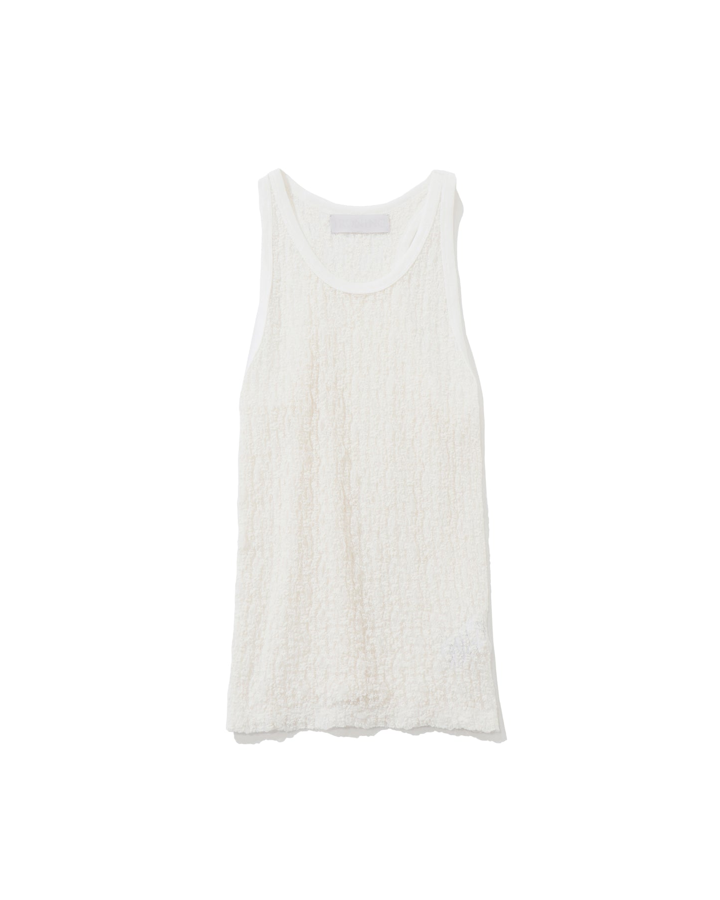floral shirred lace tank