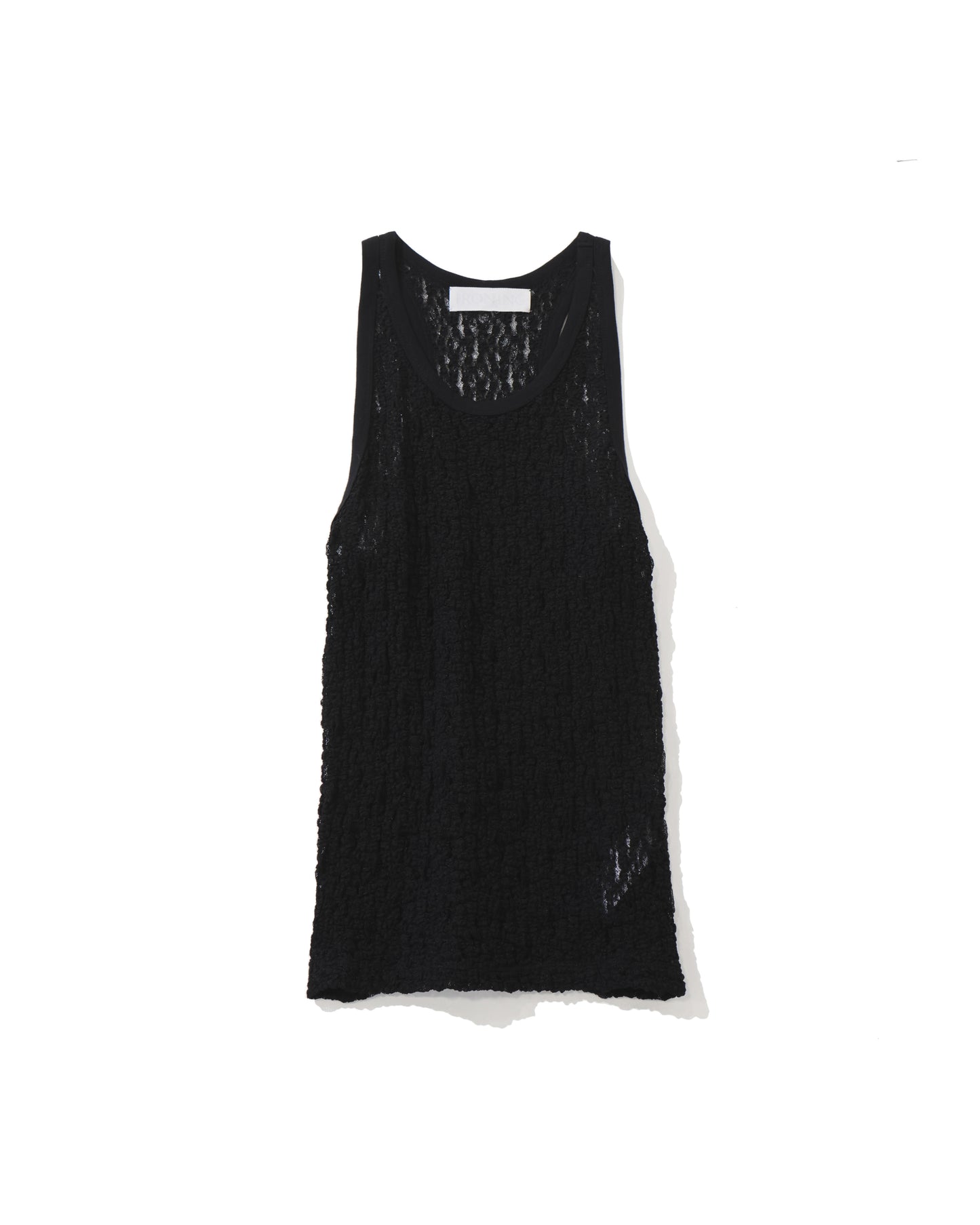 floral shirred lace tank