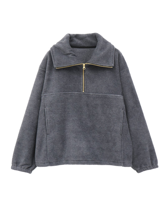 fleece zip pullover