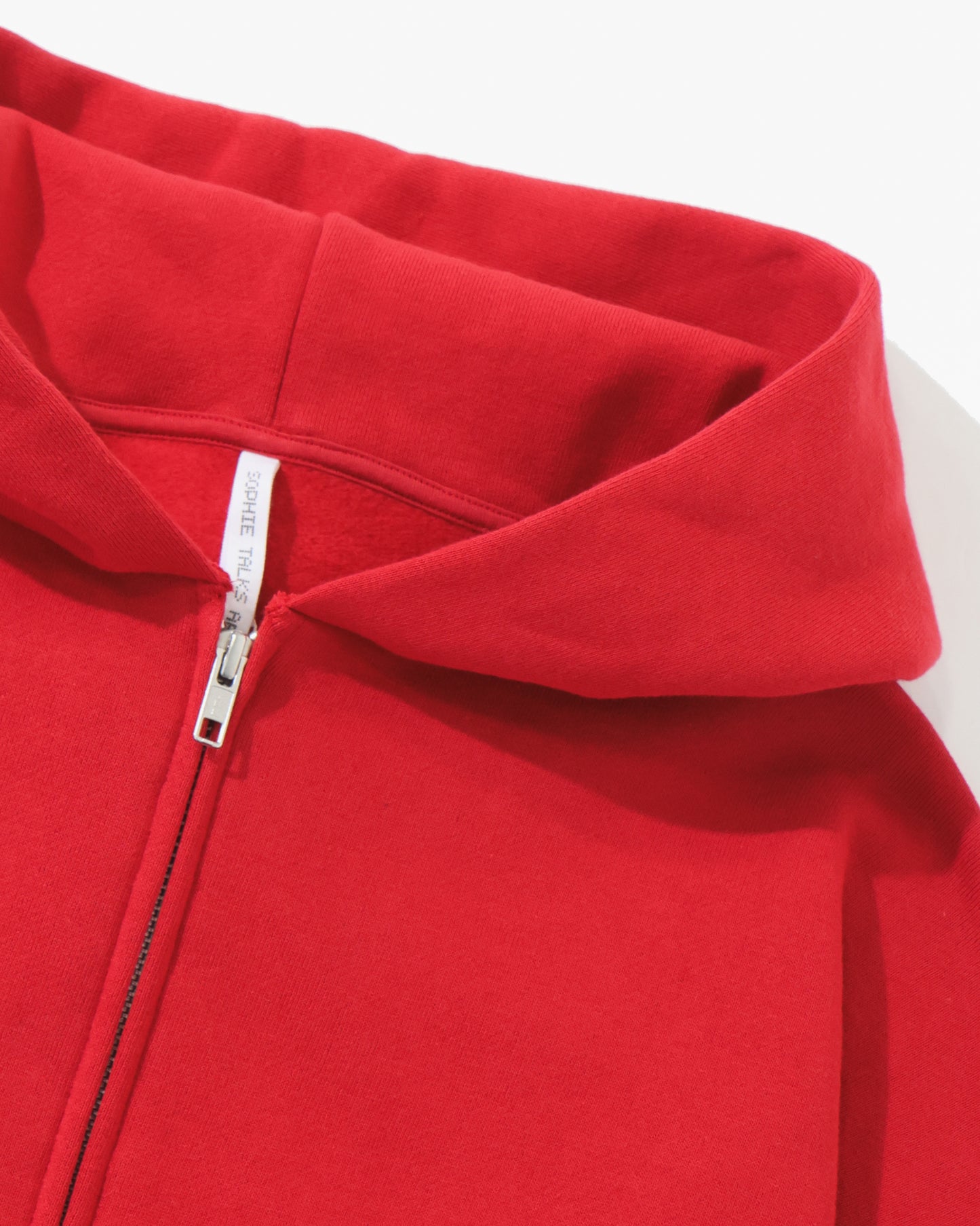 WHITE ZIP HOODIE