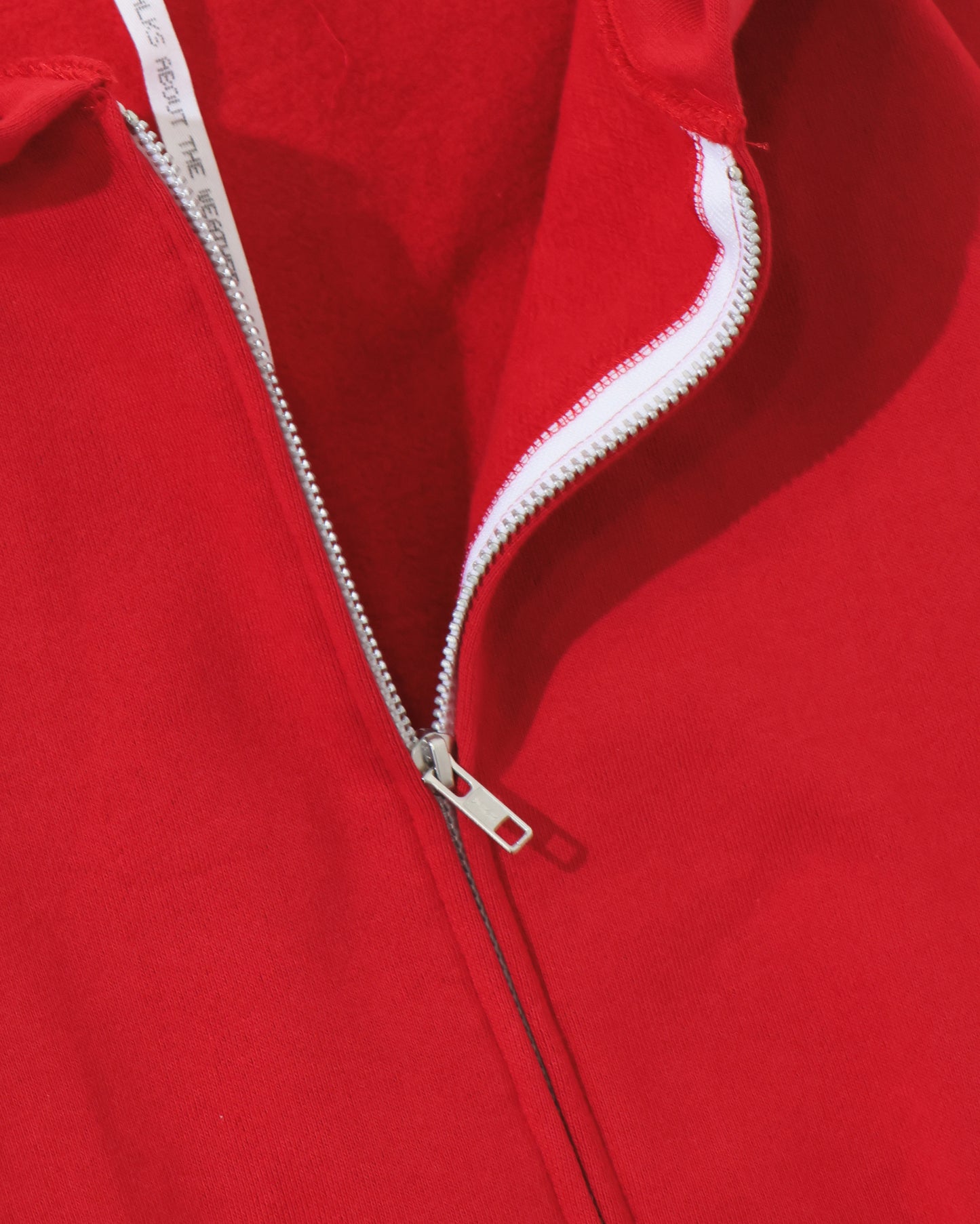 WHITE ZIP HOODIE