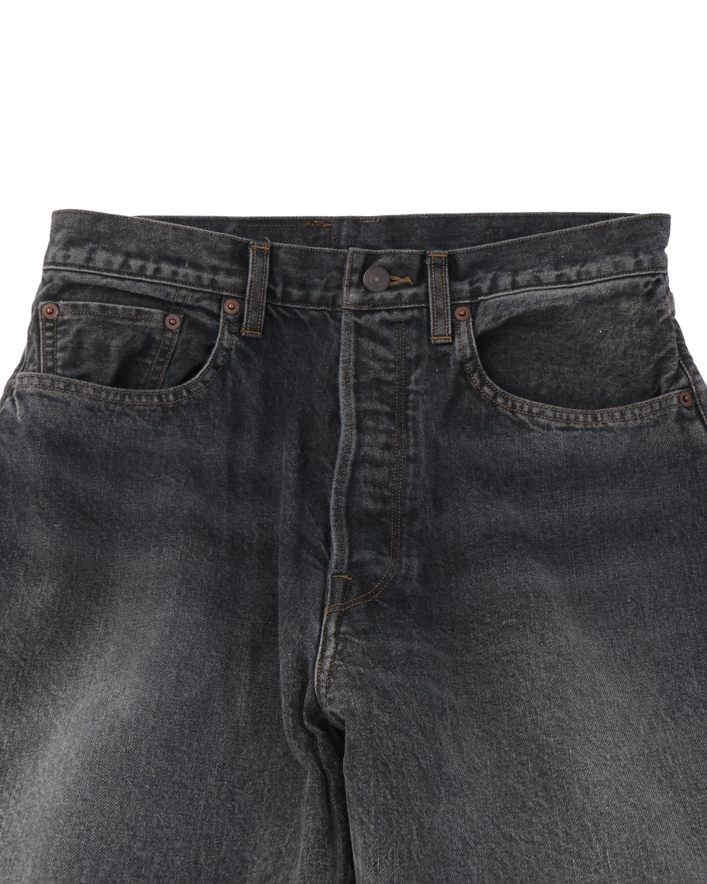 13.5oz Denim Pants Wide USED-SulfurBlack