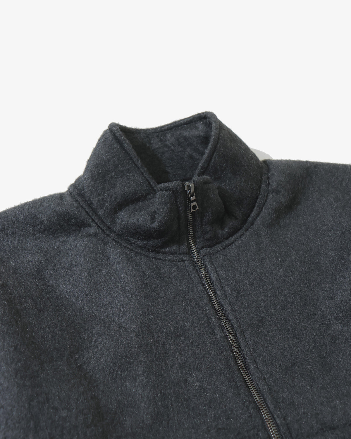 Pe/Silk Fleece　Harf-zip P/O HeatherBlack