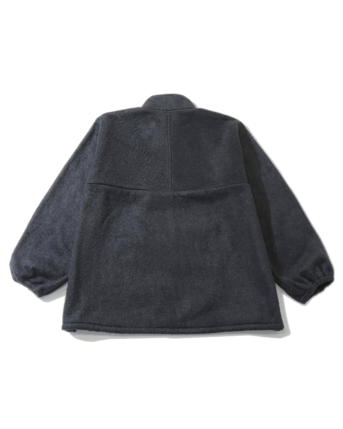 Pe/Silk Fleece　Harf-zip P/O HeatherBlack