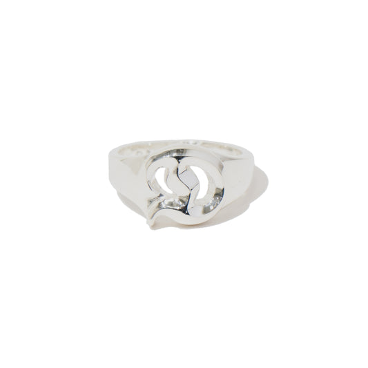 "D" Silver Ring