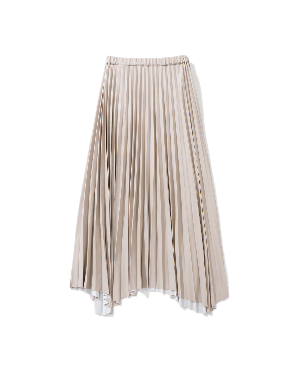 SYNTHETIC LEATHER PLEATS SKIRT