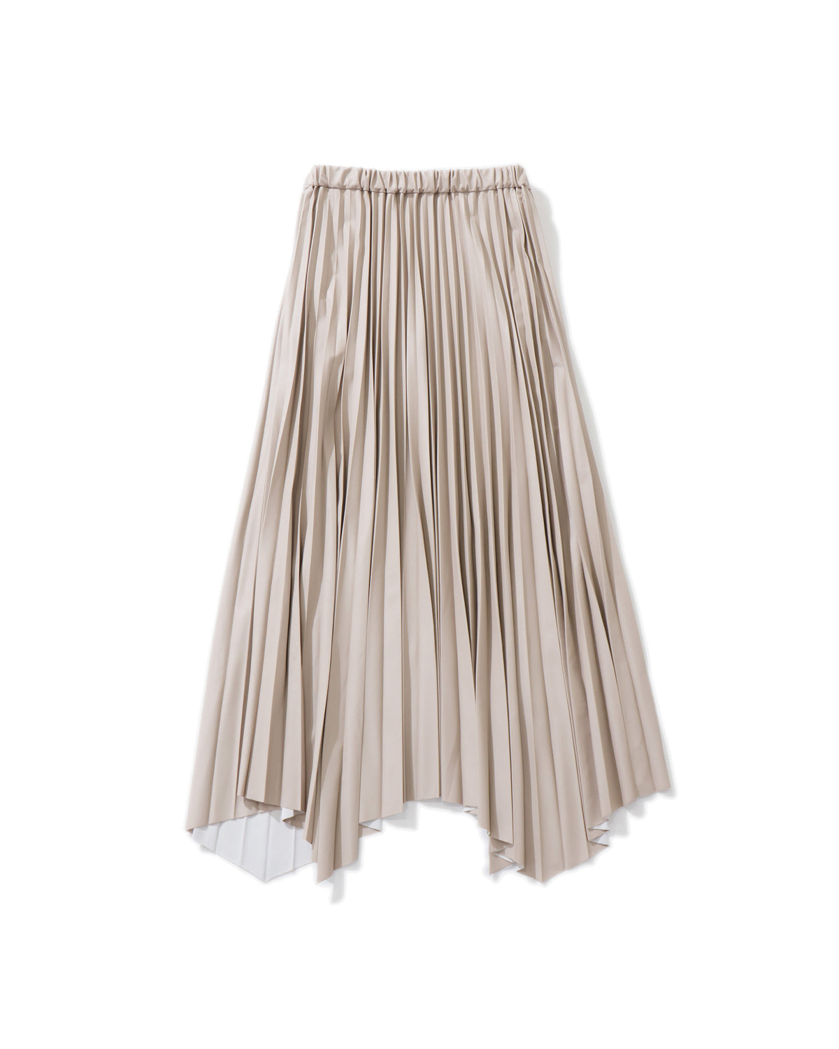 SYNTHETIC LEATHER PLEATS SKIRT