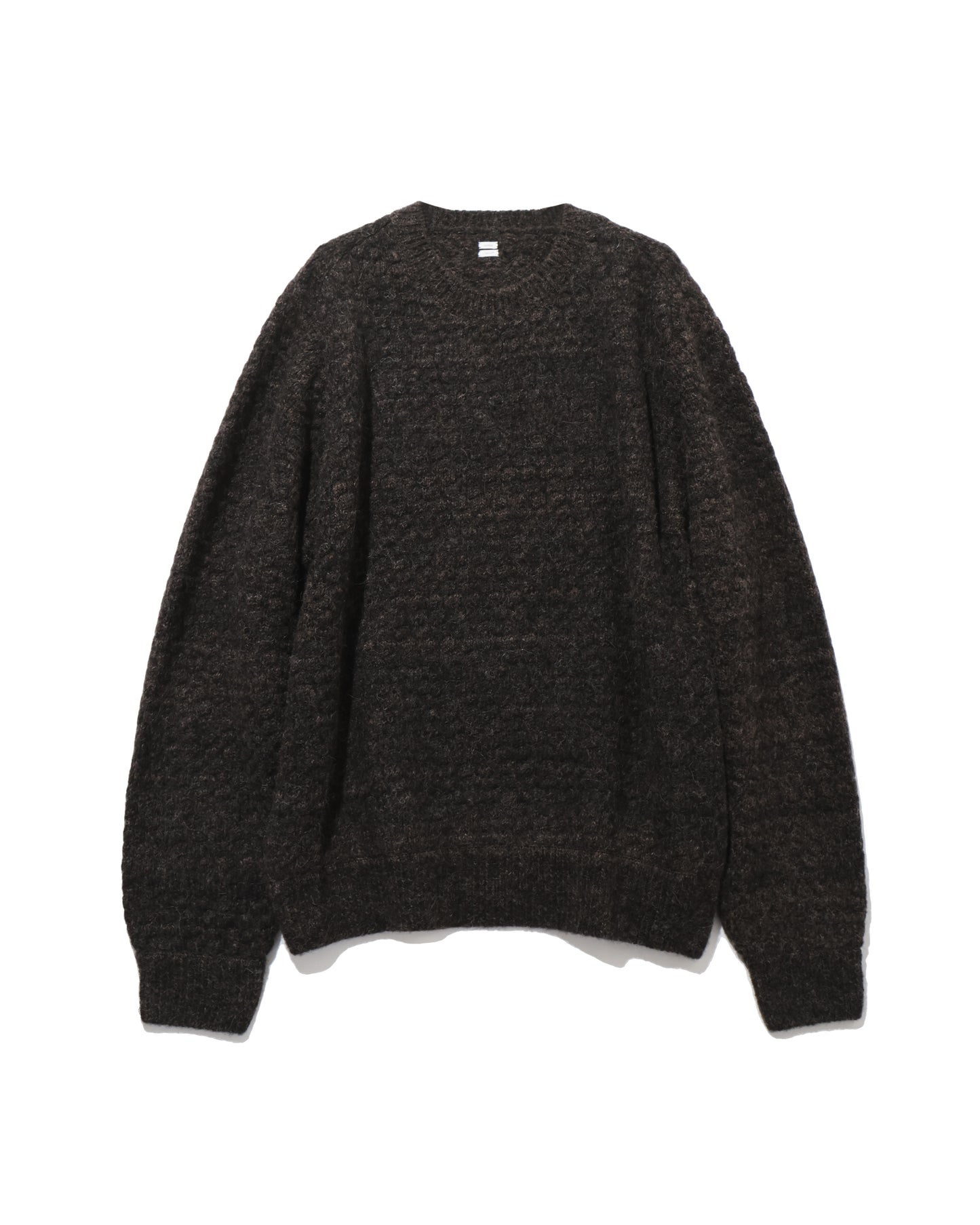 Baby Alpaca Knit P/O MelangeDarkBrown