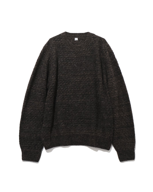 Baby Alpaca Knit P/O MelangeDarkBrown