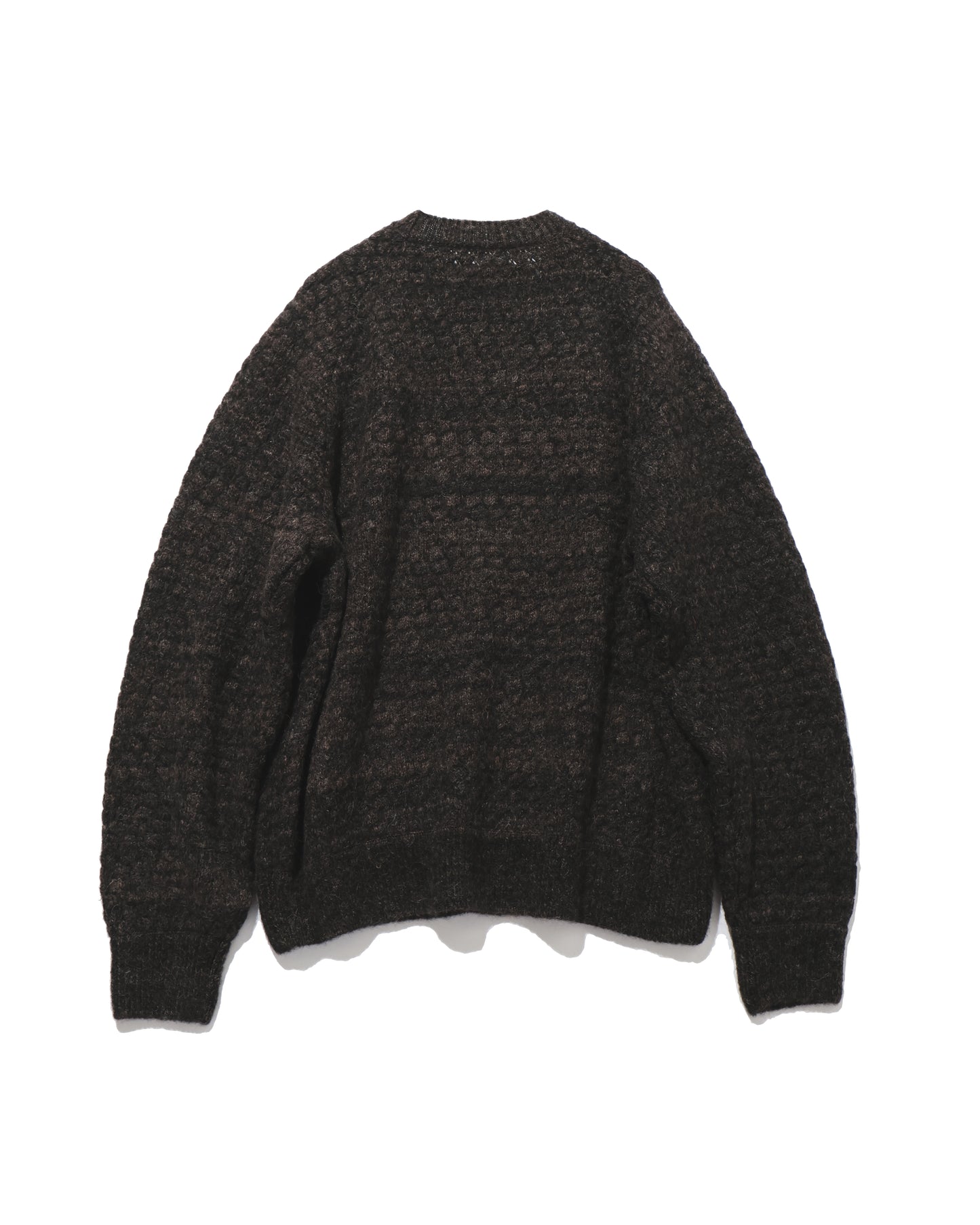 Baby Alpaca Knit P/O MelangeDarkBrown