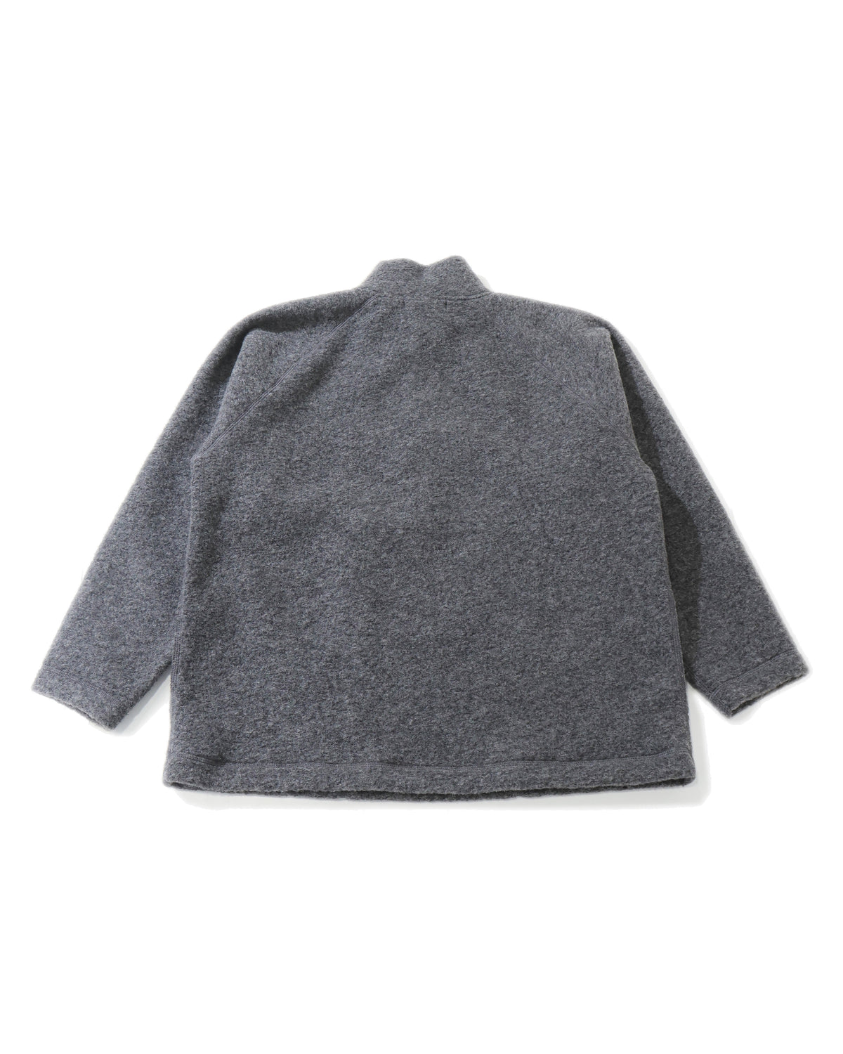 SILVER KNIT BONDING HALF-ZIP TOP