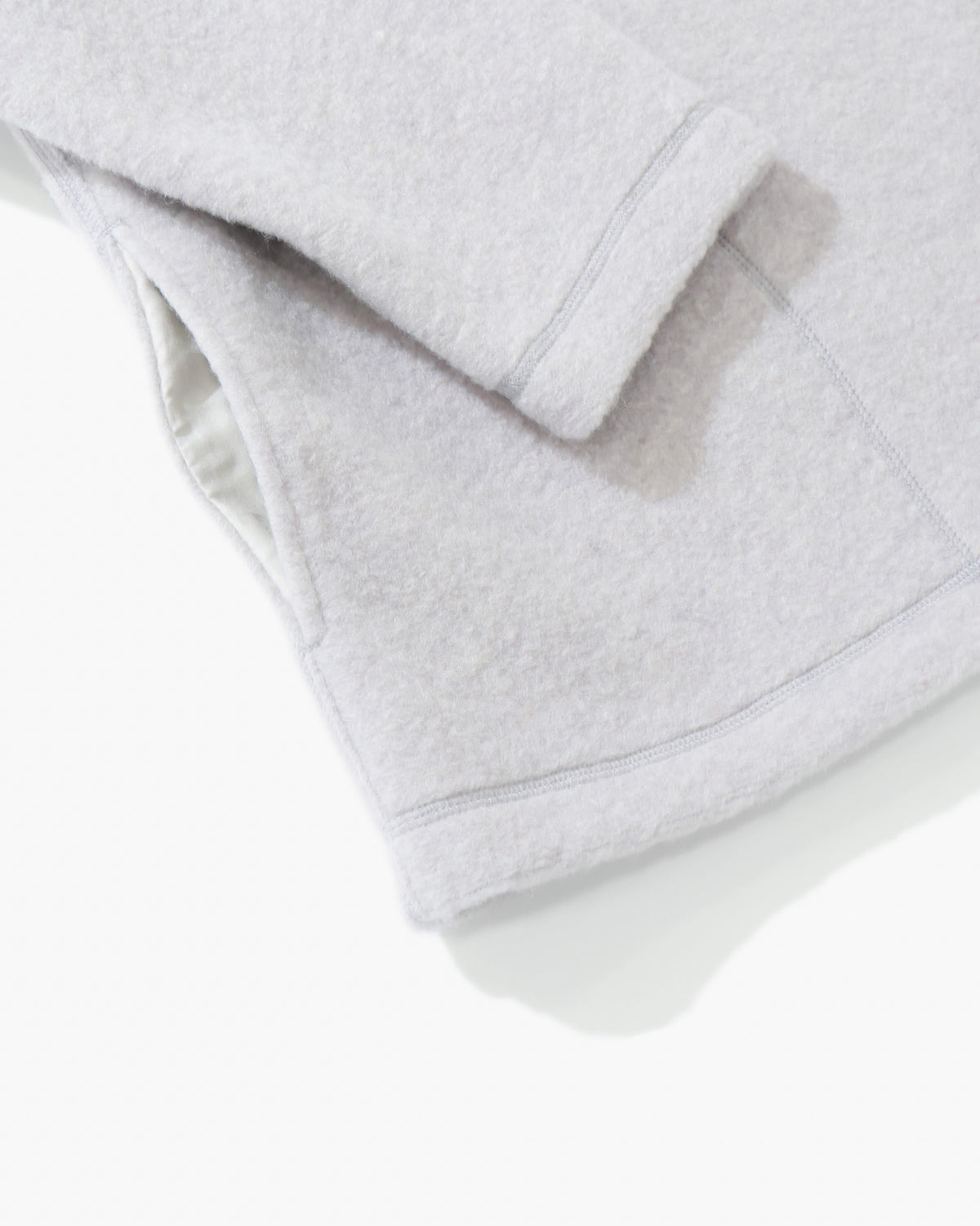 SILVER KNIT BONDING HALF-ZIP TOP
