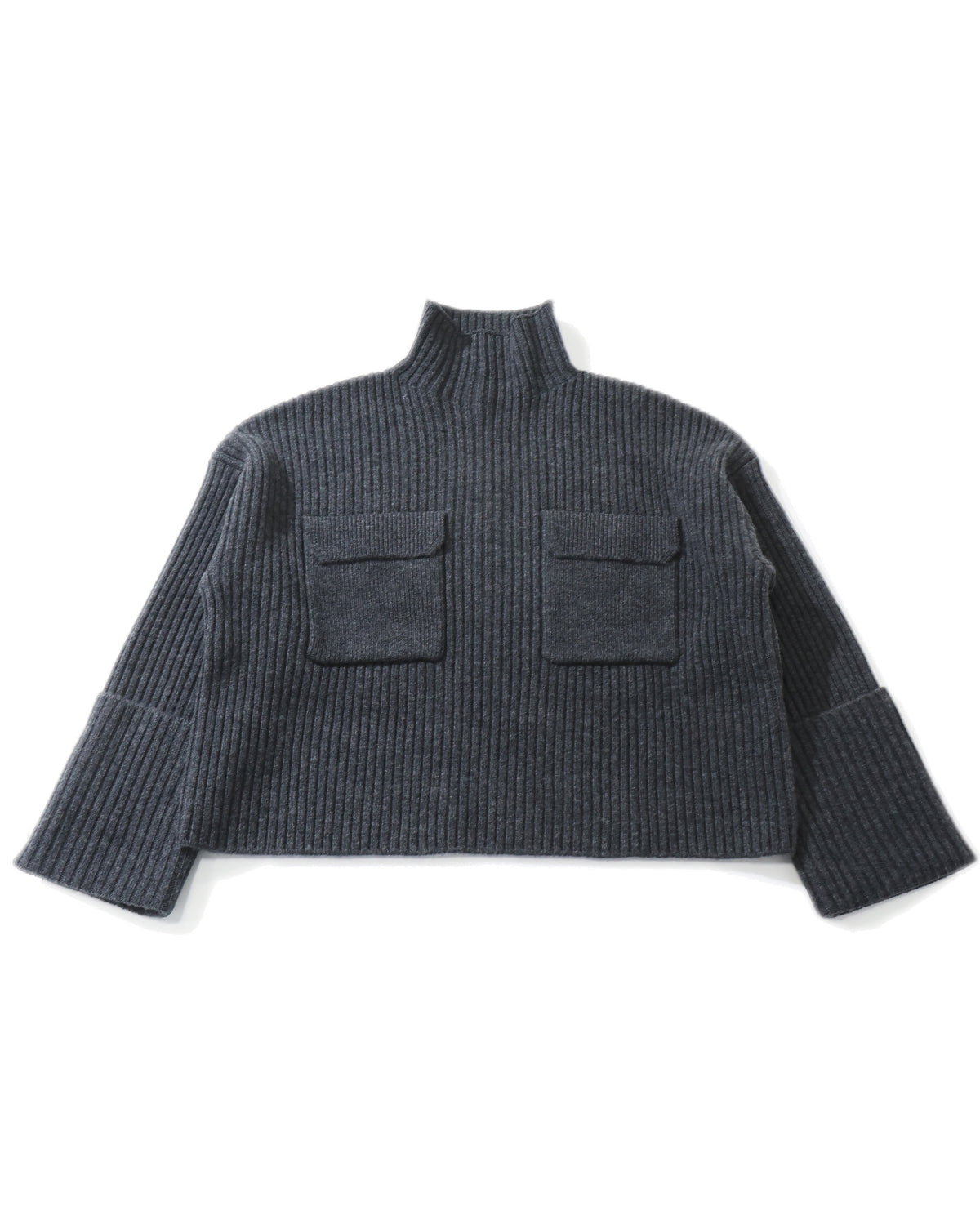 BOILED LAMBWOOL RIB TOP