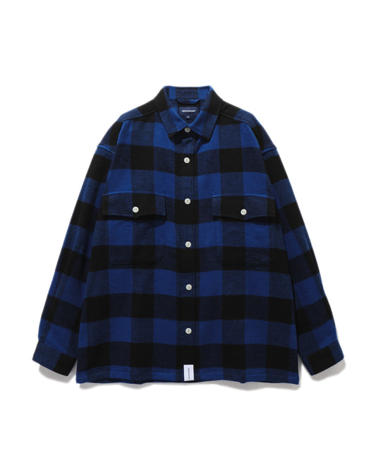 VANNING PLAID LS SHIRT  BLUE