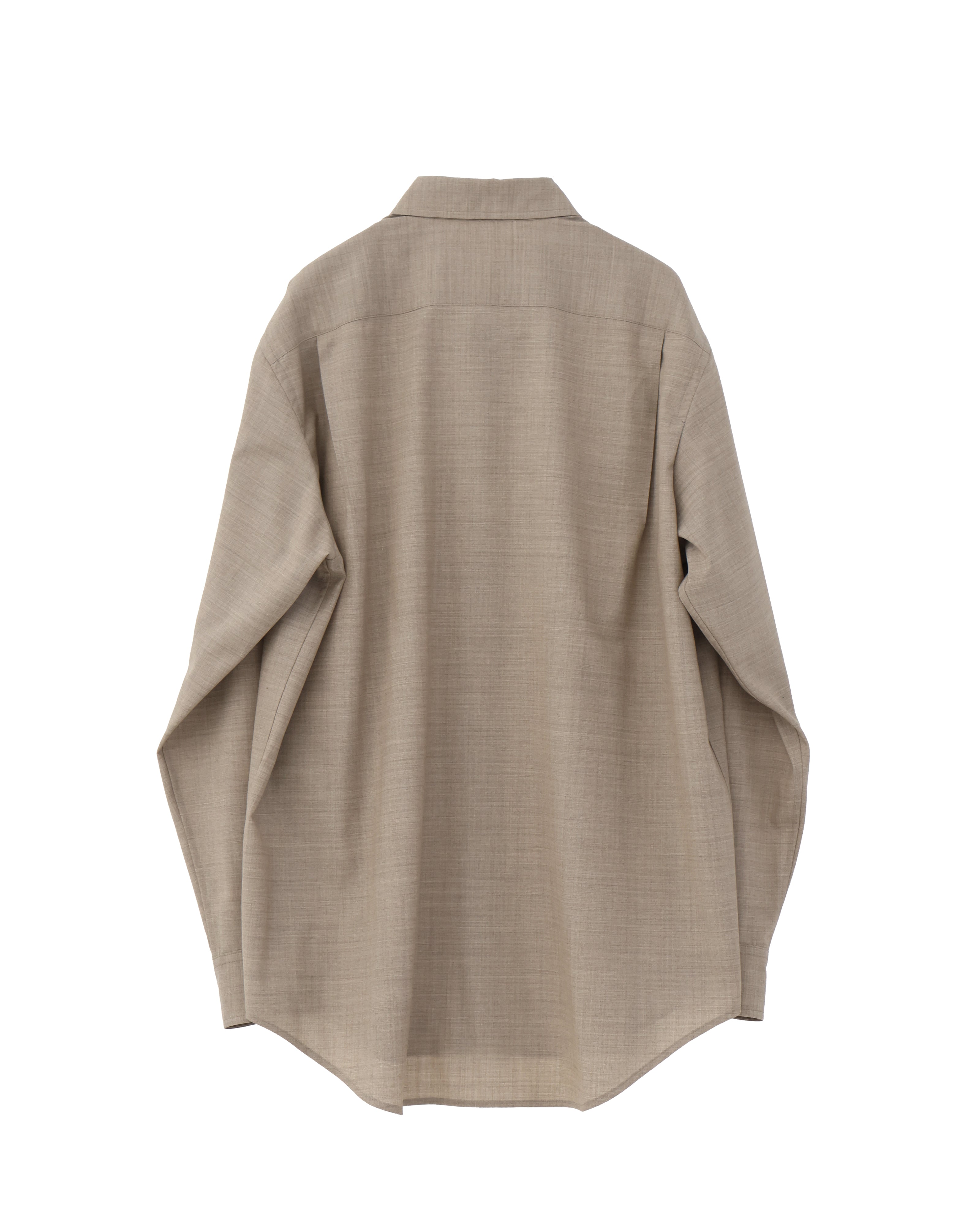 SUPER FINE TROPICAL WOOL SHIRT TOP LIGHT BROWN – TIME AFTER TIME