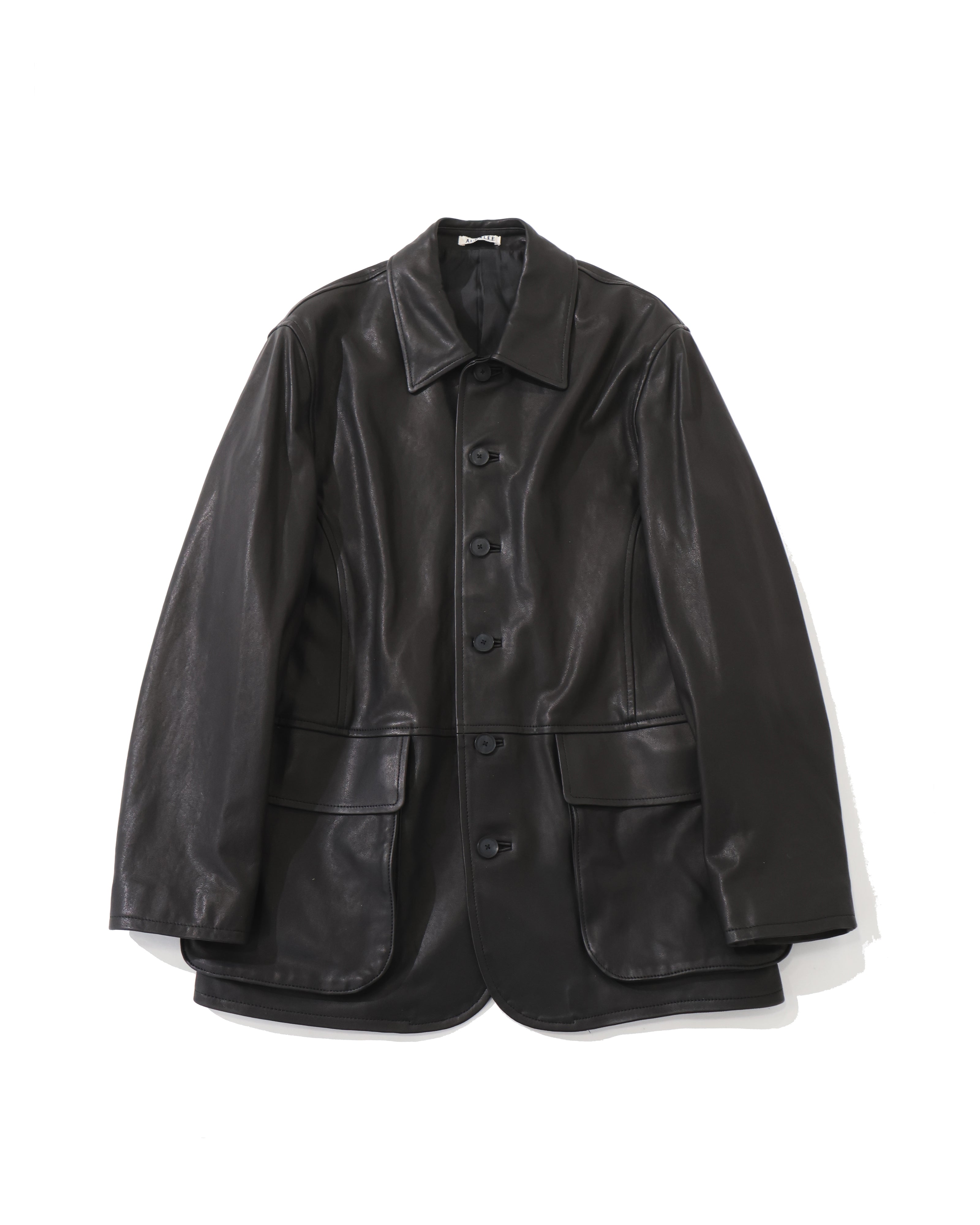 TEXTURED LAMB LEATHER BLOUSON BLACK – TIME AFTER TIME