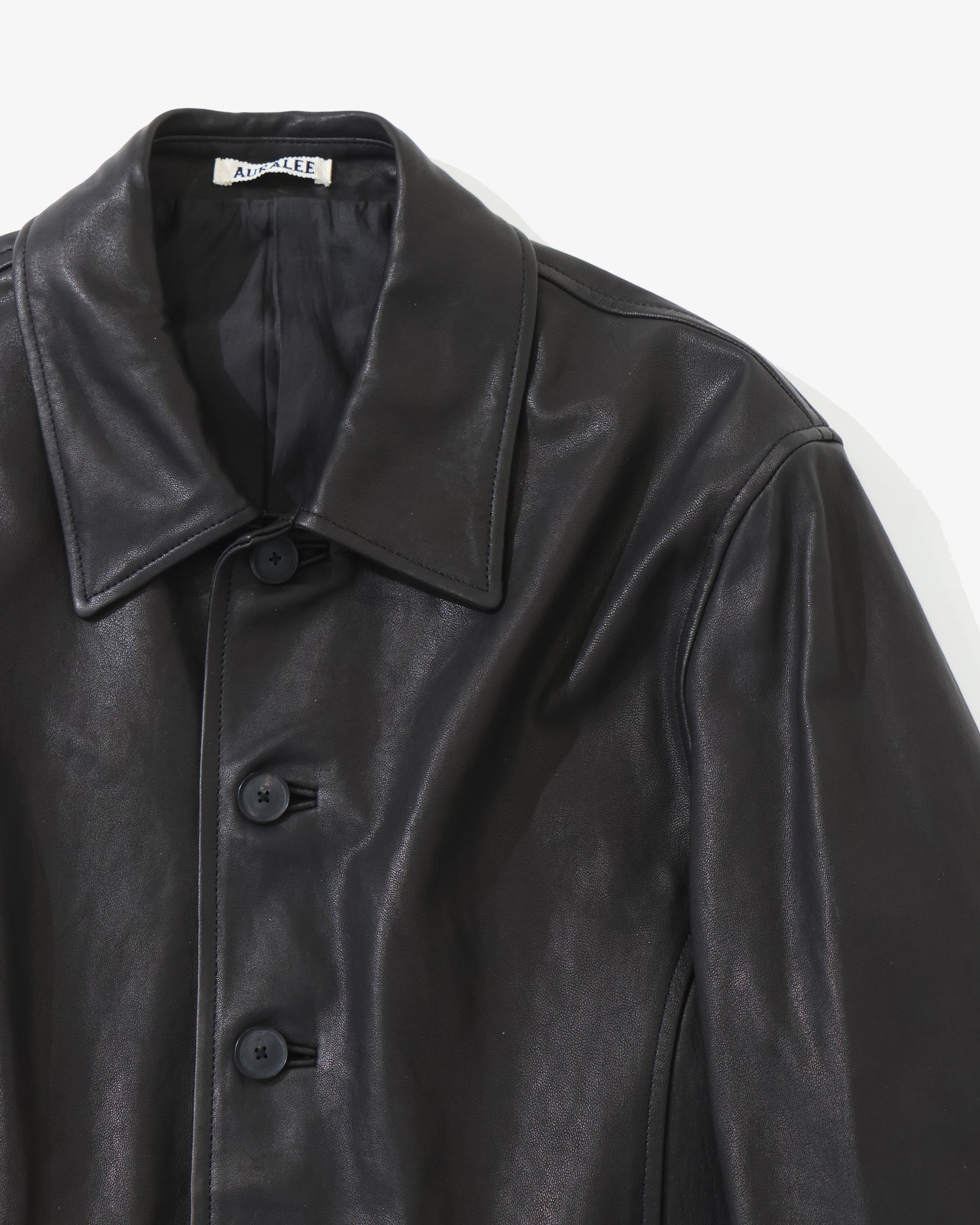 TEXTURED LAMB LEATHER BLOUSON BLACK