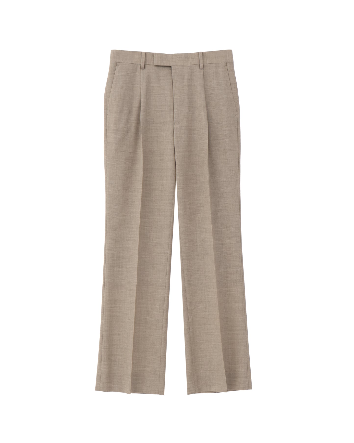 SUPER FINE TROPICAL WOOL SLACKS TOP LIGHT BROWN