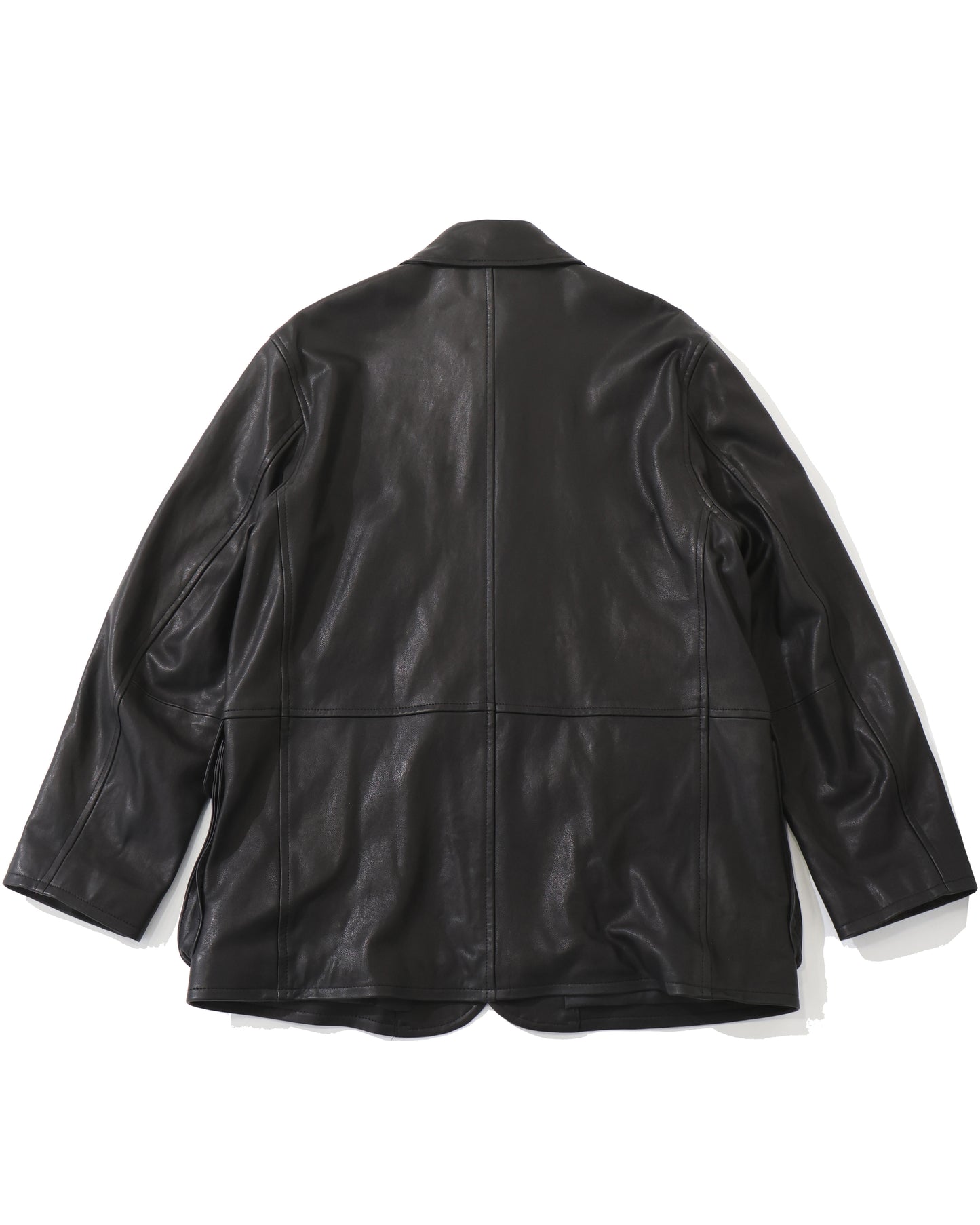 TEXTURED LAMB LEATHER BLOUSON BLACK