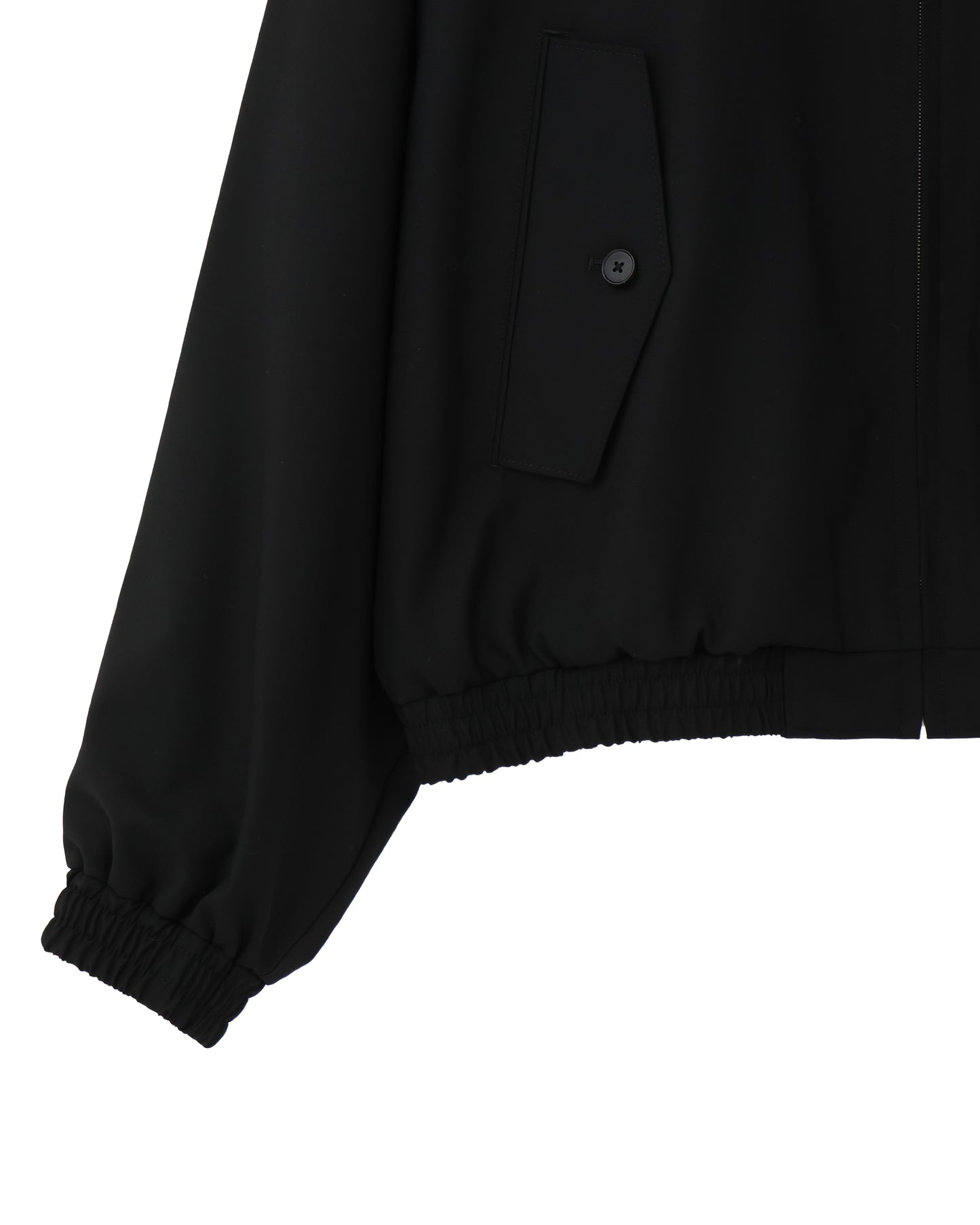 SUPER FINE TROPICAL WOOL ZIP BLOUSON BLACK