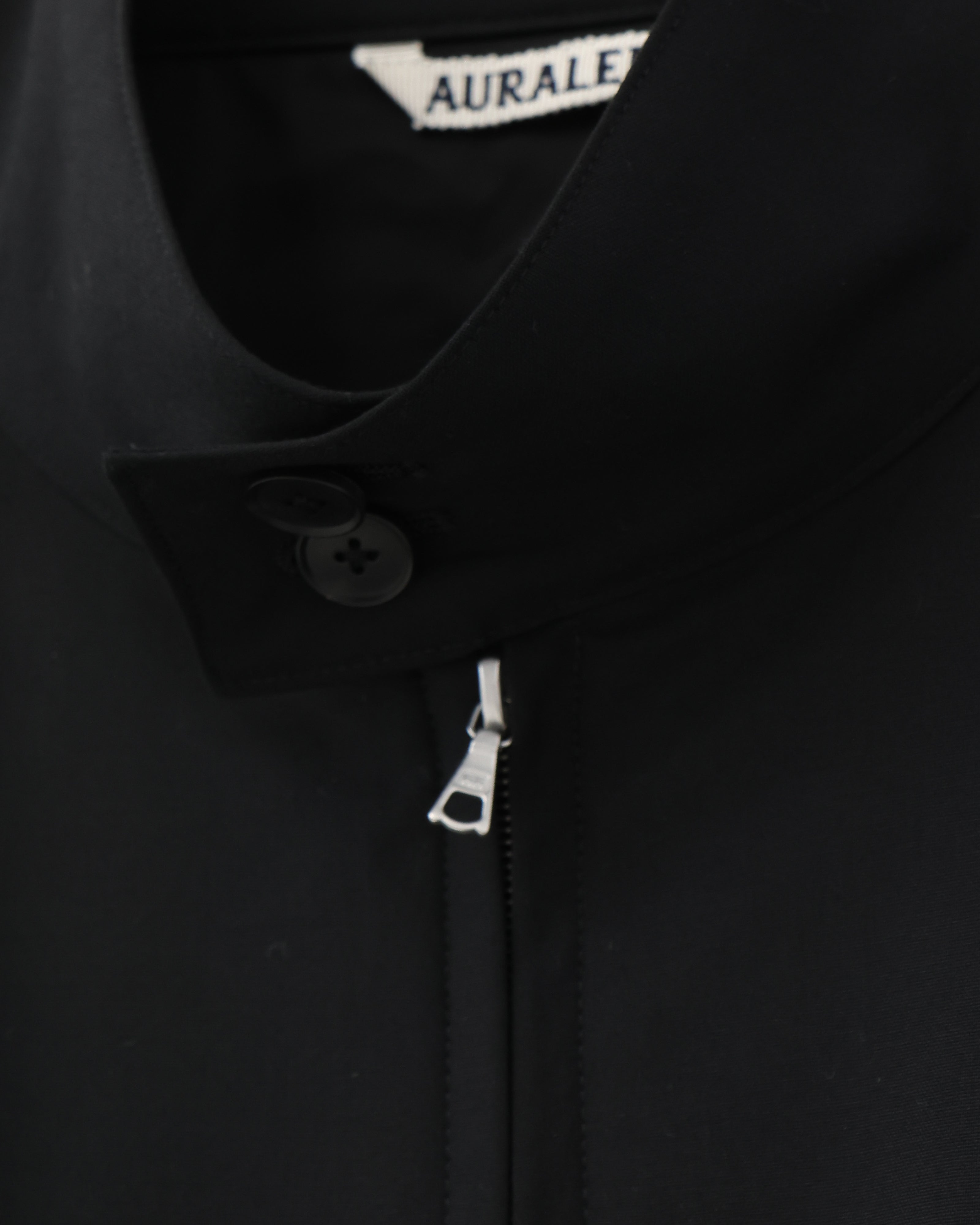 SUPER FINE TROPICAL WOOL ZIP BLOUSON BLACK – TIME AFTER TIME