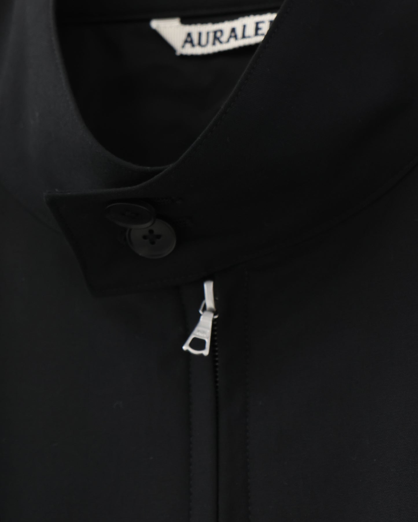 SUPER FINE TROPICAL WOOL ZIP BLOUSON BLACK