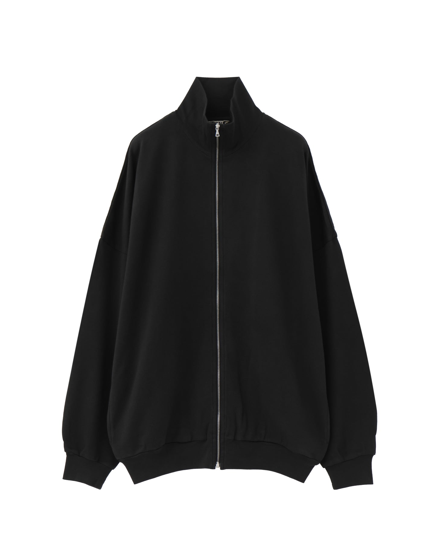 SUPER HIGH GAUGE SWEAT ZIP CARDIGAN BLACK