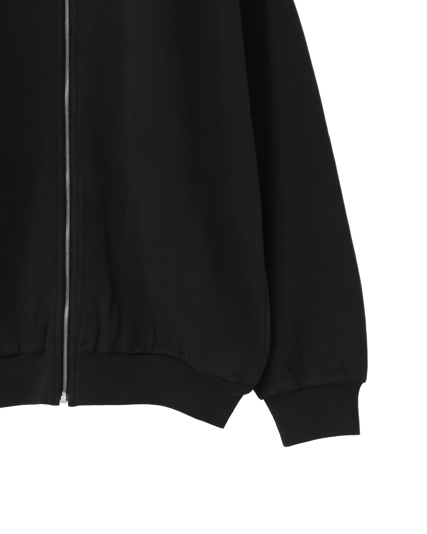 SUPER HIGH GAUGE SWEAT ZIP CARDIGAN BLACK