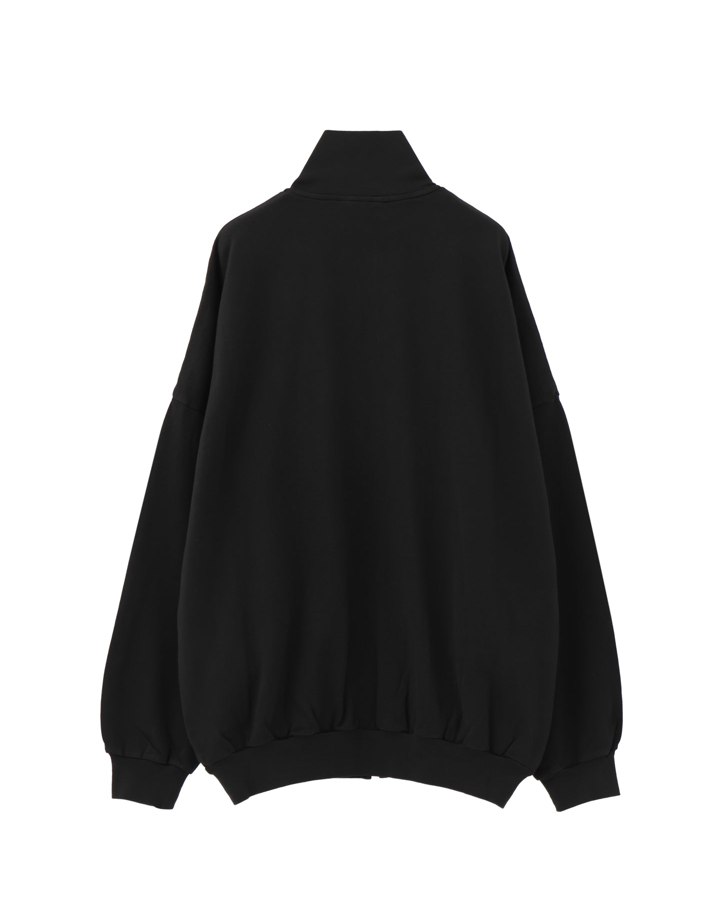 SUPER HIGH GAUGE SWEAT ZIP CARDIGAN BLACK