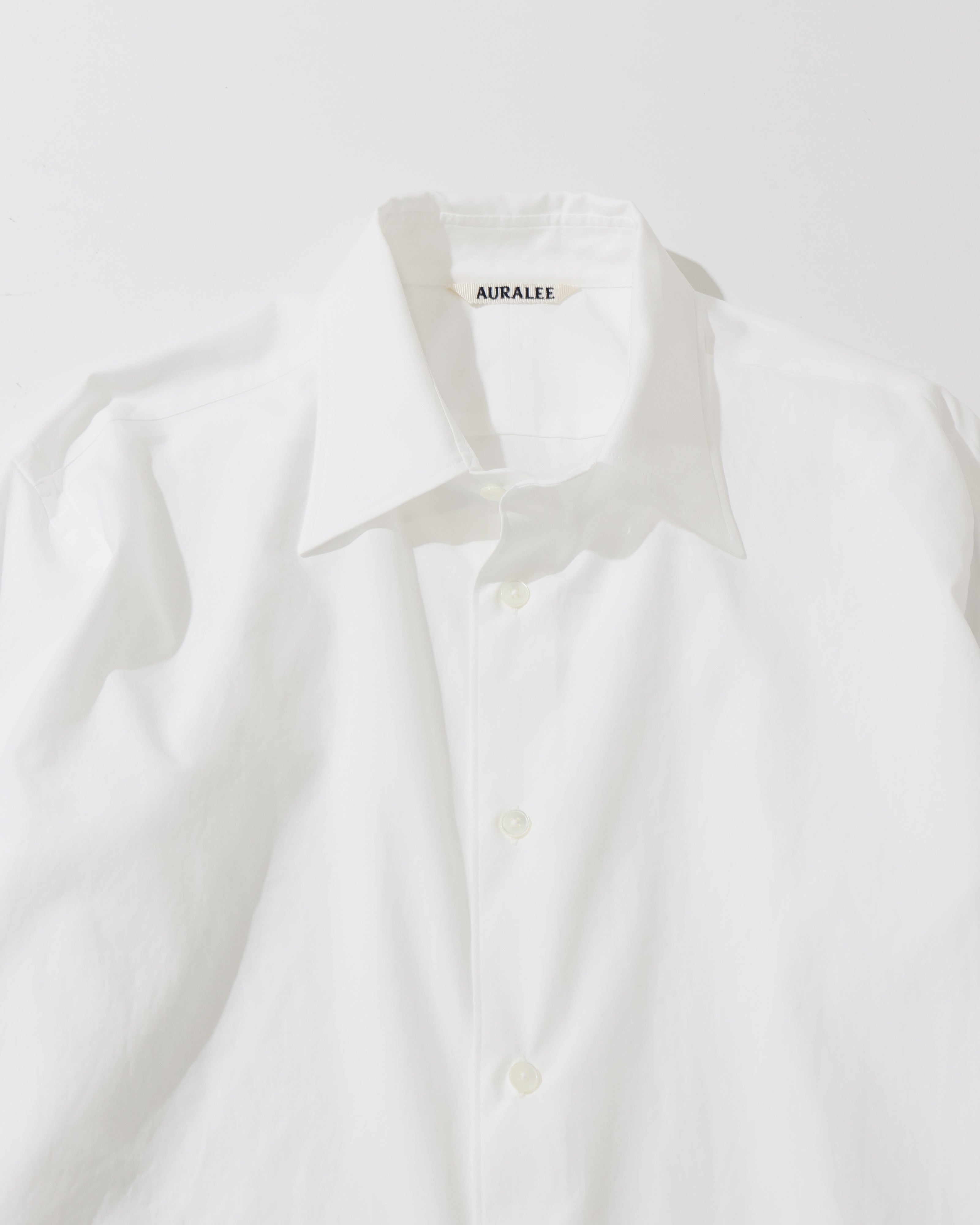 WASHED FINX TWILL SHIRT WHITE – TIME AFTER TIME