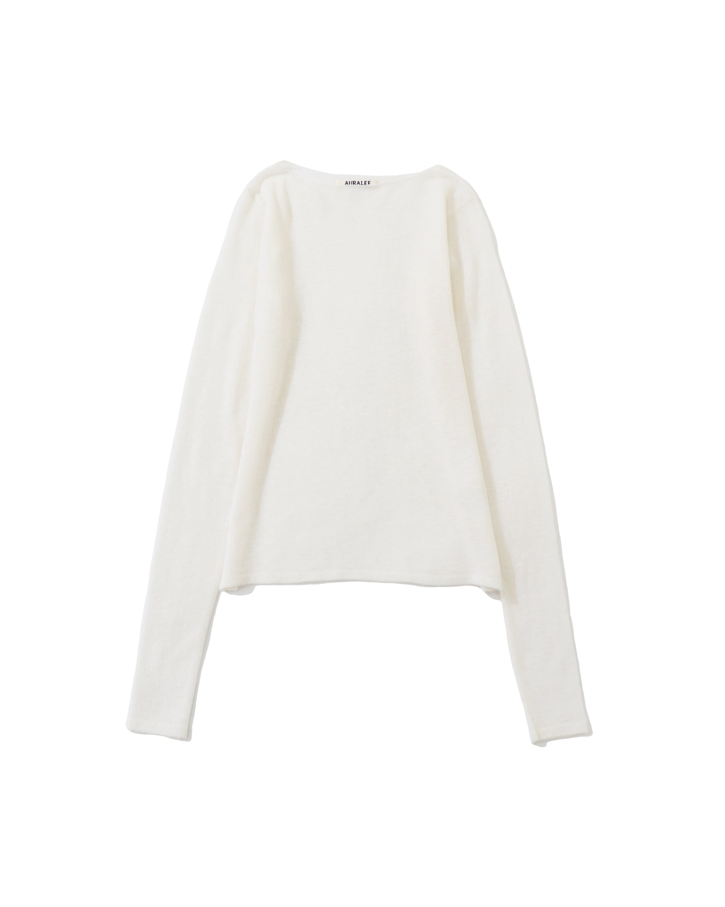 SHEER CASHMERE KNIT BOAT NECK P/O