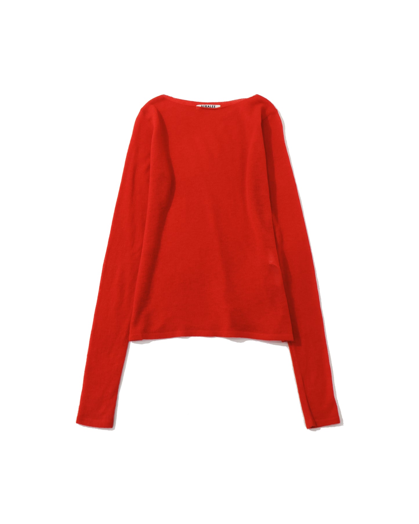SHEER CASHMERE KNIT BOAT NECK P/O