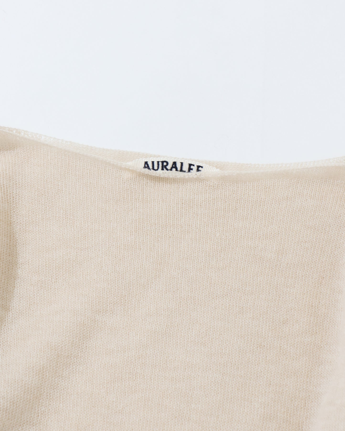 SHEER CASHMERE KNIT BOAT NECK P/O