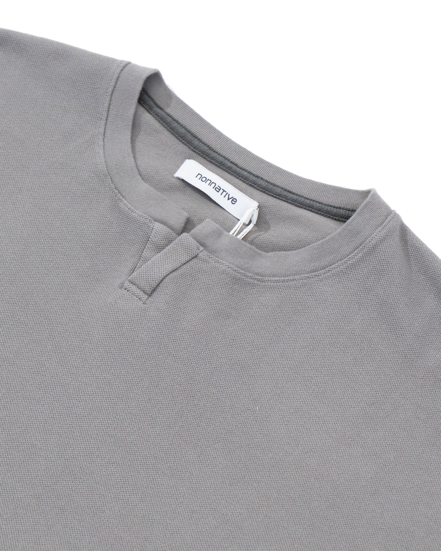 CLERK S/S T-NECK TEE COTTON PIQUE